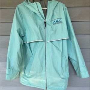 Charles River rain jacket ADPi Mississippi State embroidered XL